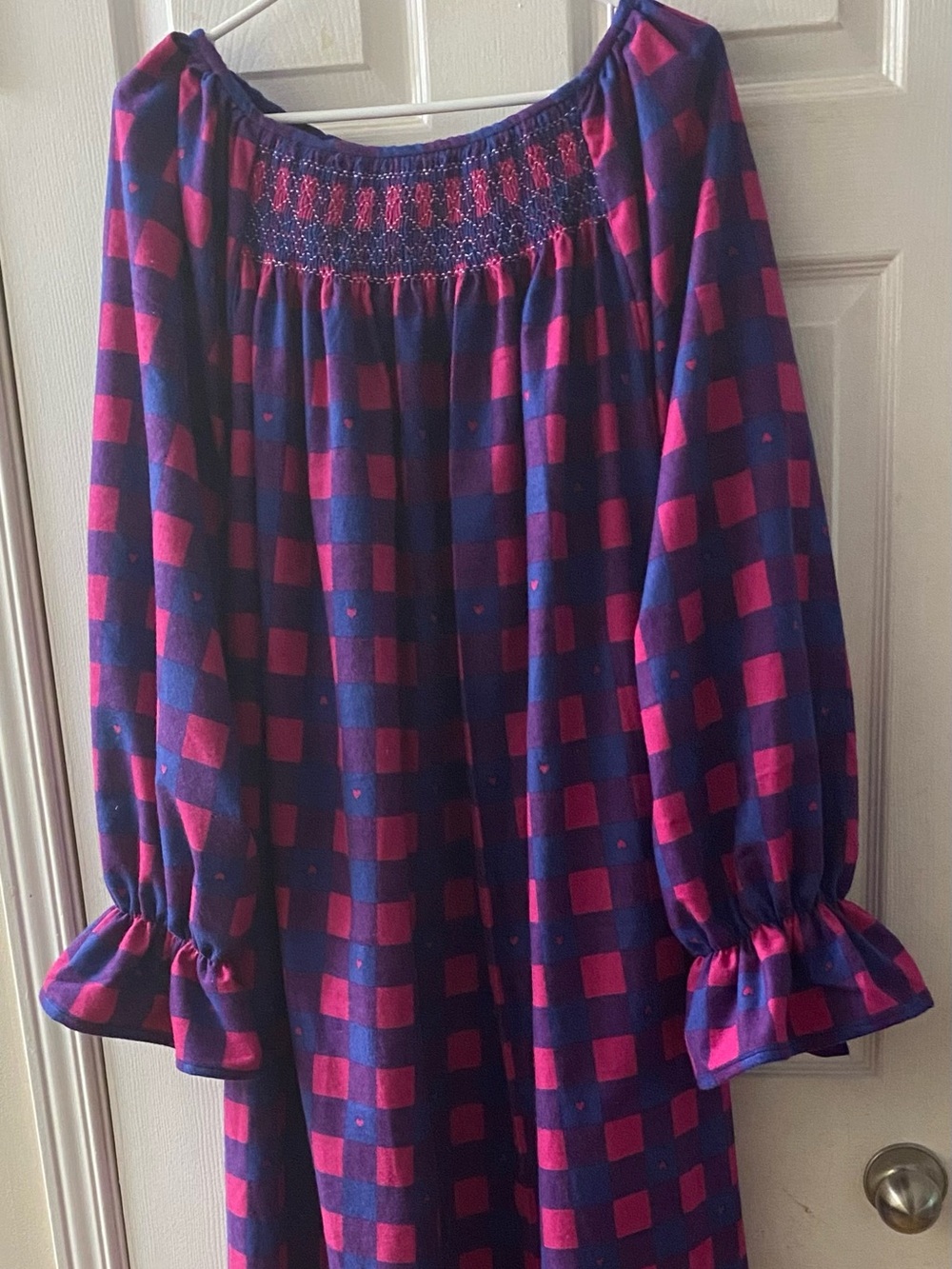 Smocked Flannel Nightgown